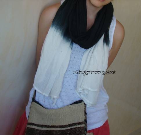 Black &amp; White moroccan scarf