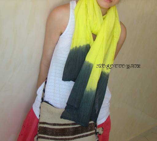 Yellow moroccan scarf