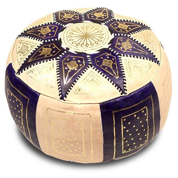 Pouf de Marrakech bleu