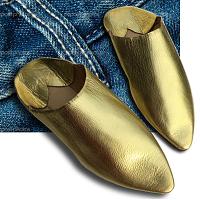 Metallic babouches