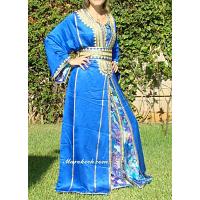 Marokkanischer Kaftan Azur