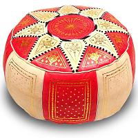 Pouf de Marrakech rouge