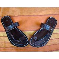 Leder Flip-Flops Strand